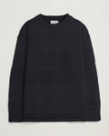 S.N.S. Herning Fisherman Wool Crew Neck Sweater Navy Blue