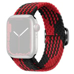 SKALO Punottu -ranneke Apple Watch Series 4-6 40mm - Punainen-Musta