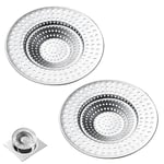 Zhioudz 2 Pièces Filtre à Évier en Acier Inoxydable,Évier Filtre de Vidange,Tamis en Acier Inoxydable pour Evier Lavabo Baignoire,pour Salle de Bain Cuisine 9cm /3.54" de diamètre