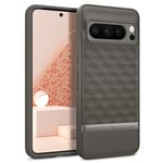 Caseology Parallax for Google Pixel 8 Pro Case, [3D Hexa Cube Design], Military Grade Drop Protection Phone Cover for Google Pixel 8 Pro - Ash Gray