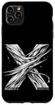 Coque pour iPhone 11 Pro Max Lettre initiale de l'alphabet X dans le style art manga