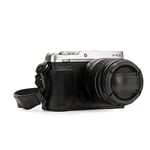 MegaGear MG1342 Etui avec Bandoulière/Accès Batterie en Cuir pour Appareil Photo Fujifilm X-E3 Noir