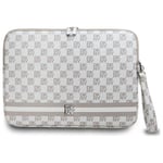 DKNY Datorfodral 14" Checkered Pattern Printed Stripes - Beige