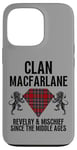 Coque pour iPhone 13 Pro MacFarlane Clan Nom écossais armoiries Tartan Famille