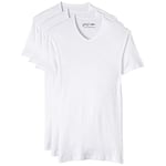 DIM T-Shirt Homme Col V EcoDIM Confort 100% Coton x3, Blanc, XL