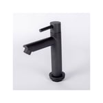 Fortifura - Calvi Robinet lave-mains - 14.4cm - à poser - eau froide - Noir mat