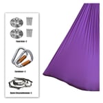 YANFEI Chaise oscillante Suspension de siège Suspendu Ajustable aérien Volant de Yoga hamac Sensory hamac pour Enfants ou Adultes treizthasha thérapie (Color : Deep Purple)