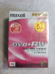 Maxell 5 Pack DVD + RW 120 min 4.7 GB Blank DVD Discs 1-4x Speed Brand New  Pack