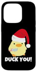 Coque pour iPhone 14 Pro Canard avec couteau dit canard vous ! Pyjama mème et drôle