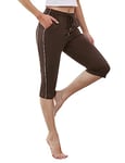 Gyabnw Pantalon Sport Femme 3/4 Pantacourt Jogging Été Grande Taille Capri Respirant pour Course Fitness Yoga