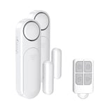 Door Alarm Sensor with Remote Control, 2 Pack SECRUI Wireless Window Door Open Contact Burglar Chime Anti-Theft 2 Mode 120dB Loud Enough Sticky pad Easy to Install for Your home Safety Shop Security