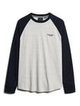 Superdry Essential Logo Baseball Ls Top Grå