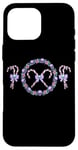 Coque pour iPhone 16 Pro Max Couronne de Noël gothique pastel avec tête de mort, canne à sucre d'orge, esthétique