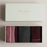 Ted Baker Mens Socks Gift Set London DUDES Assorted Cotton 3 Pack UK 7-11 