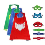 Pyjamashjältarna Unisex Barn - Mantel, ögonmask och armband Red PJ Masks owlette -röd