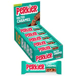 Perkier Salted Caramel & Dark Chocolate Nut Bars (15 Pack) – Vegan – Gluten Free – Protein – High Fibre – Lower Sugar - Natural Ingredients – Lower Calorie – Healthy – No Palm Oil