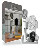 4 In 1 Dish Scruber Home Kitchen Brush Set Bathroom Soap Dispensing Easy Clean