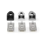 RJ45-kontakt | RJ45 Pass Through | Solid/strängad FTP CAT6 | Rak | Guldplaterad | 10 st. | PVC | Grå / Svart / Vit | Låda