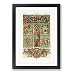 Big Box Art 17th Century Pattern by Albert Racinet Framed Wall Art Picture Print Ready to Hang, Black A2 (62 x 45 cm)