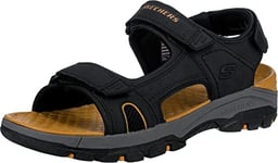 Skechers Men's Tresmen Hirano Open Toe Sandals, Black Black Synthetic Blk, 9.5 UK