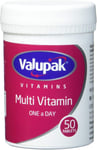 6x Valupak Multi-Vitamin 50 One-a-Day Tablets Multivitamin