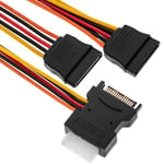 BeMatik - SATA Power Cable 15P-M + MOLEX a 2 x SATA 15P-H