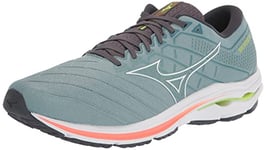 Mizuno Homme Wave Inspire 18 Running Shoe Chaussure de Course, Bleu fumé et Blanc, 41 EU