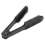 Straightening Comb Double Sided Hair Brush AntiStatic Clamp Brush Double Sided Straightening Brush Ergonomic Handle Hair Straightening Styling Brush