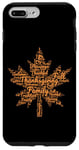 iPhone 7 Plus/8 Plus Thanksgiving Maple Leaf Word Cloud for Family Tradition Fall Case