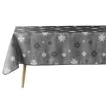 douceur d'intérieur, Nappe Rectangle (150 x 300 cm) Enchante Anthracite, Polyester Imprimé