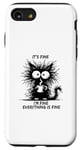 Coque pour iPhone SE (2020) / 7 / 8 Cute Black Cat It's Fine I'm Fine Everything Is Fine Funny