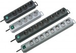 Brennenstuhl – Extension socket 10-way silver 2m H05VV-F 3G1,5 each 5 sockets switch (1153390120)