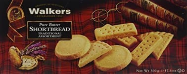 Walkers Shortbread Traditional Assortment, Scottish Shortbread, 500g