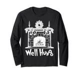 Well Hung Funny Adult Joke Stockings By Fireplace Christmas Long Sleeve T-Shirt