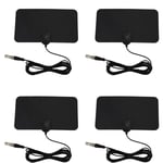 4X Plat hd Zoom Numerique Interieur Antenne tv hdtv 50 Mile Gamme TVFox vhf uhf dvb