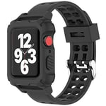 Lysun Bracelet compatible avec Apple Watch - 40 mm, 38 mm, 41 mm - Coque résistante aux chocs - En TPU avec protection complète - Bracelet de sport - Style militaire pour iWatch 7/6/SE/5/4/3/2/1