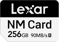 Carte NM 256 Go, Carte Nano, Jusqu'à 90 Mo/s en lecture, Jusqu'à 85 Mo/s en écriture, Carte Mémoire Nano pour smartphone avec emplacement pour carte Nano (LNMCARD256G-BNNAA)