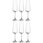 Leonardo Paladino 066309 Lot de 6 verres à champagne à pied tiré lavables au lave-vaisselle 220 ml