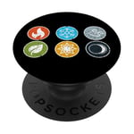 Gloomhaven Elements Symbol Fire Ice Air Earth Light Dark PopSockets Grip and Stand for Phones and Tablets PopSockets Adhesive PopGrip