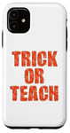 Coque pour iPhone 11 Trick or Teach Spider Web Letters