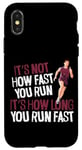 iPhone X/XS Running Runner Half Marathon Vintage It's Not How Fast You Case