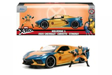 X-Men Wolverine Chevy Corvette Marvel 1:24 Model Jada Toys