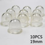 10 pièces de rechange de pompe à carburant, carburateur 19/22mm, ampoule d'amortissement de bulles d'huile pour tronçonneuses, tondeuse, débroussailleuse, outil transparent