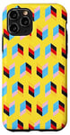 Coque pour iPhone 11 Pro Illusion d'optique - Motif simple - Couleur jaune pastel