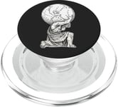 Atlas Greek Titan Mythology Blackwork Minimal PopSockets PopGrip for MagSafe