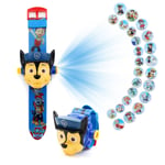 Paw Patrol Klockprojektionsur med Projektorfunktion Cartoon Flip Toy Watch - 24 Slide Game