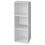 Kit de meuble bibliothèque en mélamine mod. cube 31x29,5x91h blanc - Salon