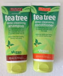 BEAUTY FORMULAS AUSTRALIAN TEA TREE SHAMPOO & CONDITIONER 2 X200ml