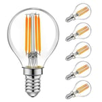 Emotionlite E14 LED Ampoules, Ampoules à incandescence à LED, 4.5W (Equivalent 50W), E14 Candélabre, Blanc Chaud, 2700K, Paquet de 6 (P45 2700K)