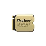 KingSpec 1To M.2 2230 PCIe Gen4x4 NVMe SSD avec dissipateur, Vitesse R/W jusqu'à 5000/4400 Mo/s, SSD pour Steam Deck, ASUS Rog Ally, Surface Pro